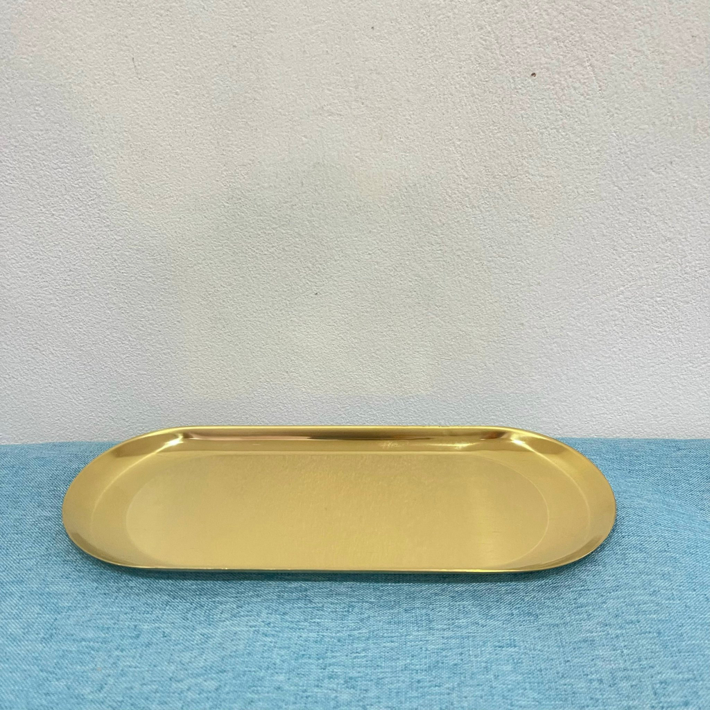 Khay ovan inox mạ vàng 9*23cm( khay spa)