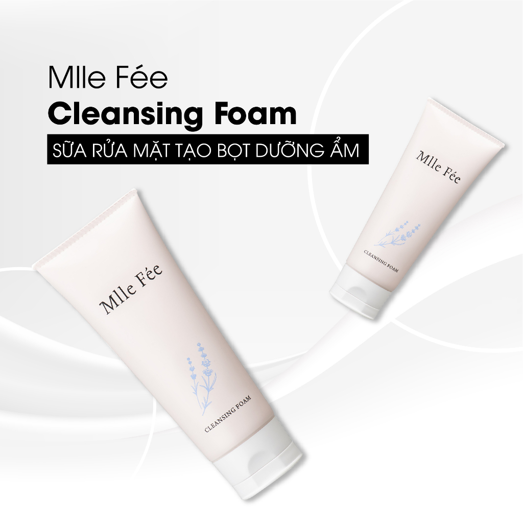 Sữa rửa mặt tạo bọt sạch sâu, dưỡng trắng da MlleFée 100g - CHÍNH HÃNG