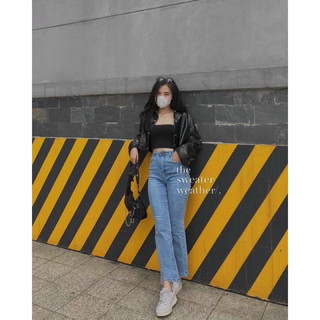 Áo khoác da croptop TTA966