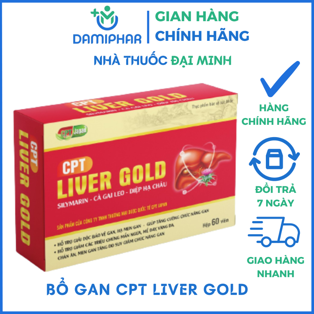 Bổ Gan CPT Liver Gold Hộp 60 Viên - Hỗ Trợ Giải Độc Và Bảo Vệ Gan