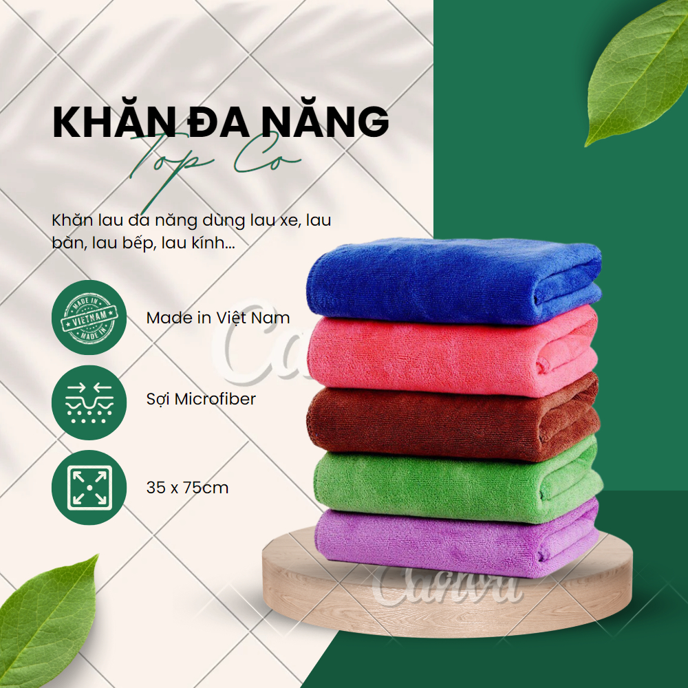 Khăn lau xe đa năng siêu thấm cực dày không sổ lông chuyên dụng dành cho ô tô nhà bếp bàn kính xe máy