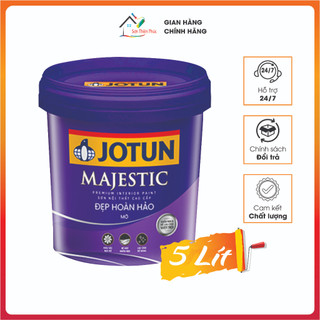 Sơn nội thất Jotun Majestic Đẹp Hoàn Hảo - Bề Mặt Mờ (5lít). Chống bám bẩn tốt và công nghệ kháng khuẩn tiên tiến
