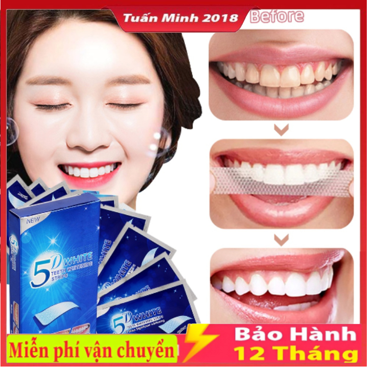 Miếng dán làm trắng răng 3D-5D tiện dụng
