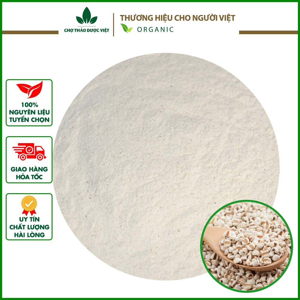 Bột y dĩ nguyên chất 100g ( Bột hạt bo bo lợi sữa, dưỡng trắng) - Chợ Thảo Dược Việt