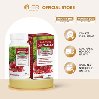 Viên Uống Giảm Nám Trắng Da Chống Nắng Faroson Glutamax 1000 30 Viên Hàng Công Ty - Herkincare