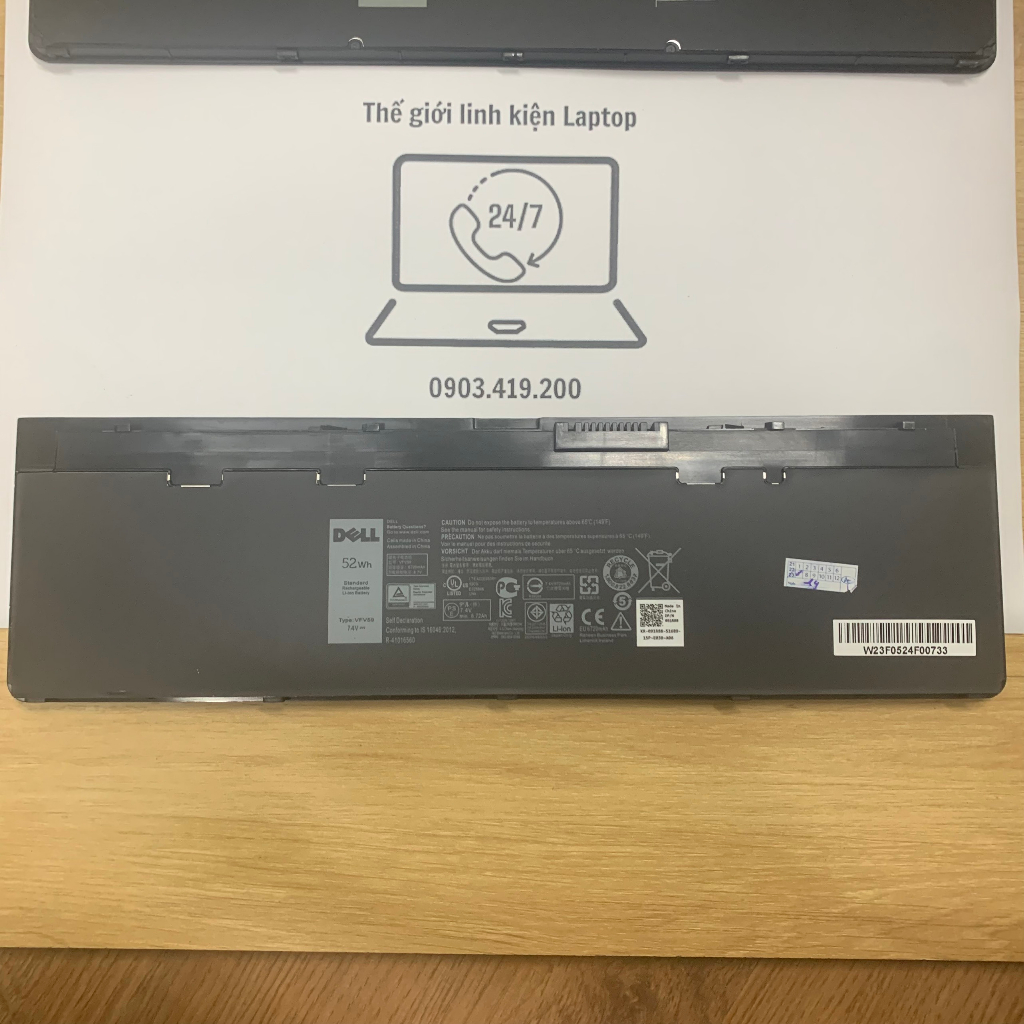 Pin laptop Dell Latitude 12 7000 E7240 E7250 – E7240 WD52H  – 4 CELL