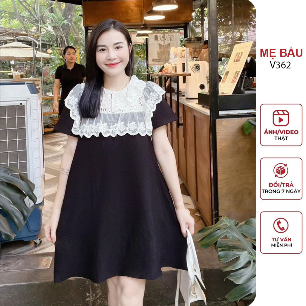 ĐẦM VÁY BẦU CÔNG SỞ MÙA HÈ HÀNG THIẾT KẾ MẪU ỨNG DỤNG CAO ĐI LÀM ĐI CHƠI ĐỀU ĐẸP - ĐẦM BẦU BABYDOLL XINH FREESIZE