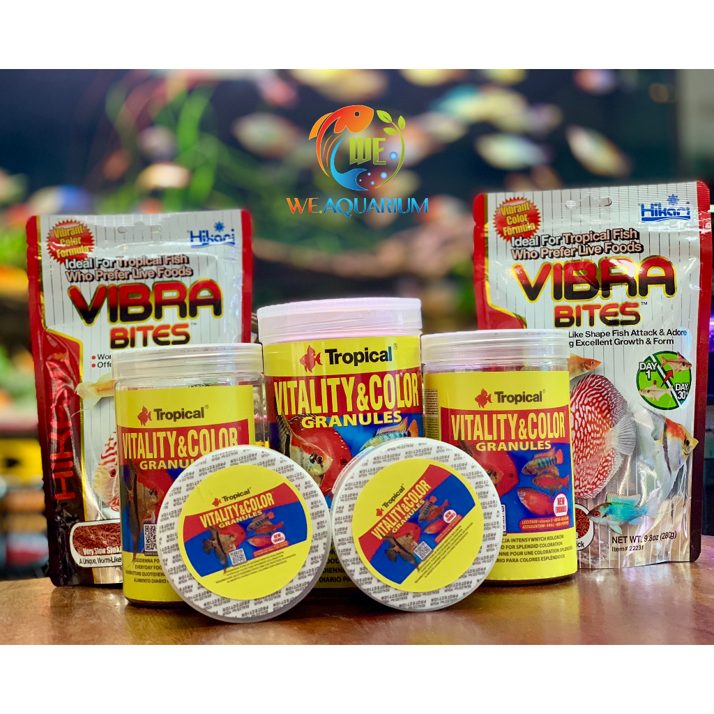 Thức ăn cám cá  Tropical Vitality & Color Granulat Bản Nâng Cấp kích màu cá Cầu vồng, Đĩa, thần tiên, Cá thuỷ sinh...