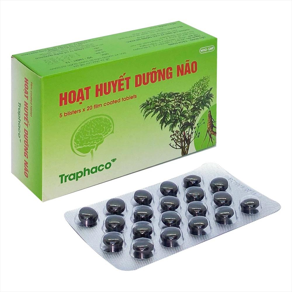 Hoạt huyết dưỡng não hộp 100 viên giúp tăng tuần não giảm đau đầu, hoa mắt, chóng mặt, mất ngủ, mất thăng bằng