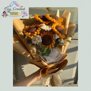 Bó hoa hướng dương bằng len handmade