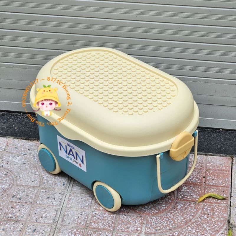 Thùng đựng đồ chơi có bánh xe