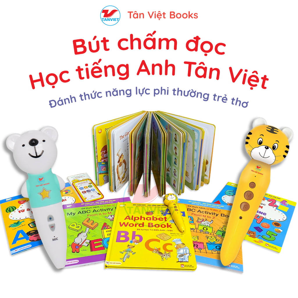 [Mã BMLTB200 giảm đến 100K đơn 499K] Bút chấm đọc - Học tiếng Anh Tân Việt - Bộ sách học tiếng Anh cho trẻ