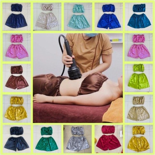 Bộ đùi lụa giảm béo spa ( màu hồng phấn)