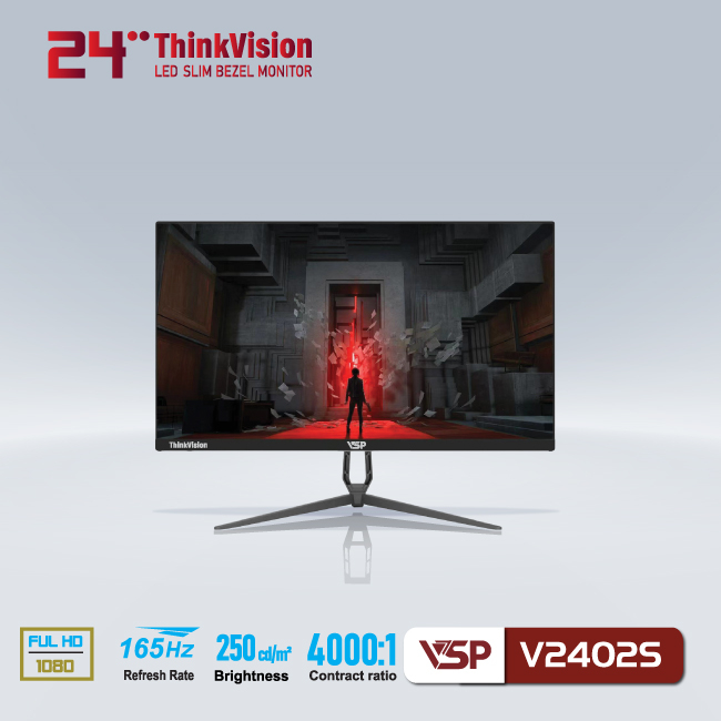 Màn hình LED VSP ThinVision V2402S Tần số quét 165HZ Bảo hành 36 tháng Tặng kem tai nghe | BigBuy360 - bigbuy360.vn