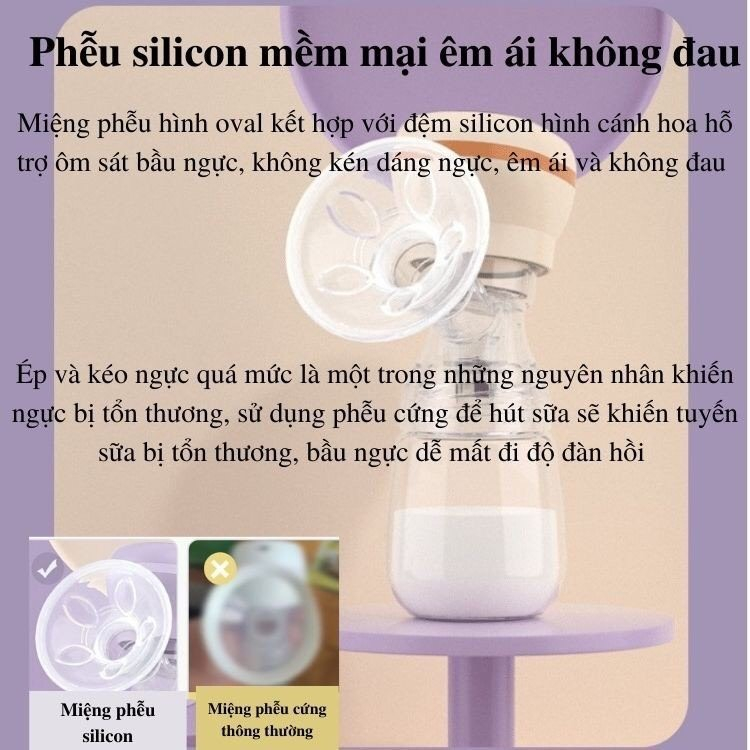 Máy Hút Sữa Điện Đơn Không Dây RH - 289 Máy Hút Sữa Rảnh Tay 3 Chế Độ Mỗi Chế Độ 9 Cấp Hút Nhẹ Nhàng Êm Ái Không Đau