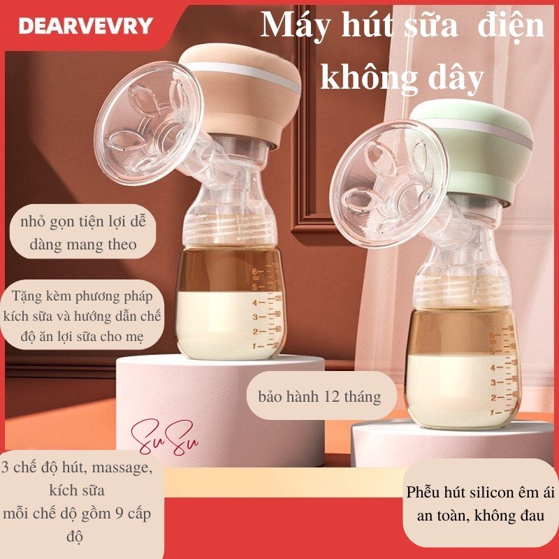 Máy Hút Sữa Điện Đơn Không Dây RH - 289 Máy Hút Sữa Rảnh Tay 3 Chế Độ Mỗi Chế Độ 9 Cấp Hút Nhẹ Nhàng Êm Ái Không Đau
