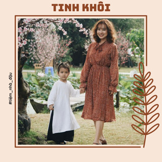 [Tiệm nhà Đậu] Tinh Khôi - Áo dài bé gái thiết kế không kèm mấn