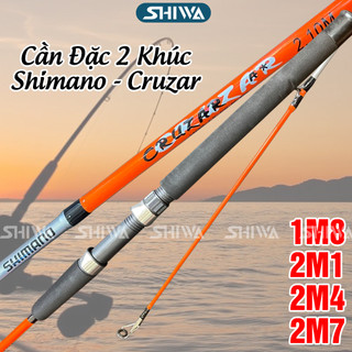 Cần câu cá đặc 2 khúc shimano cruzar size 2m7/2m4/2m1/1m8 - cần câu máy 2 khúc đặc ruột siêu khỏe tải cá tốt shiwa