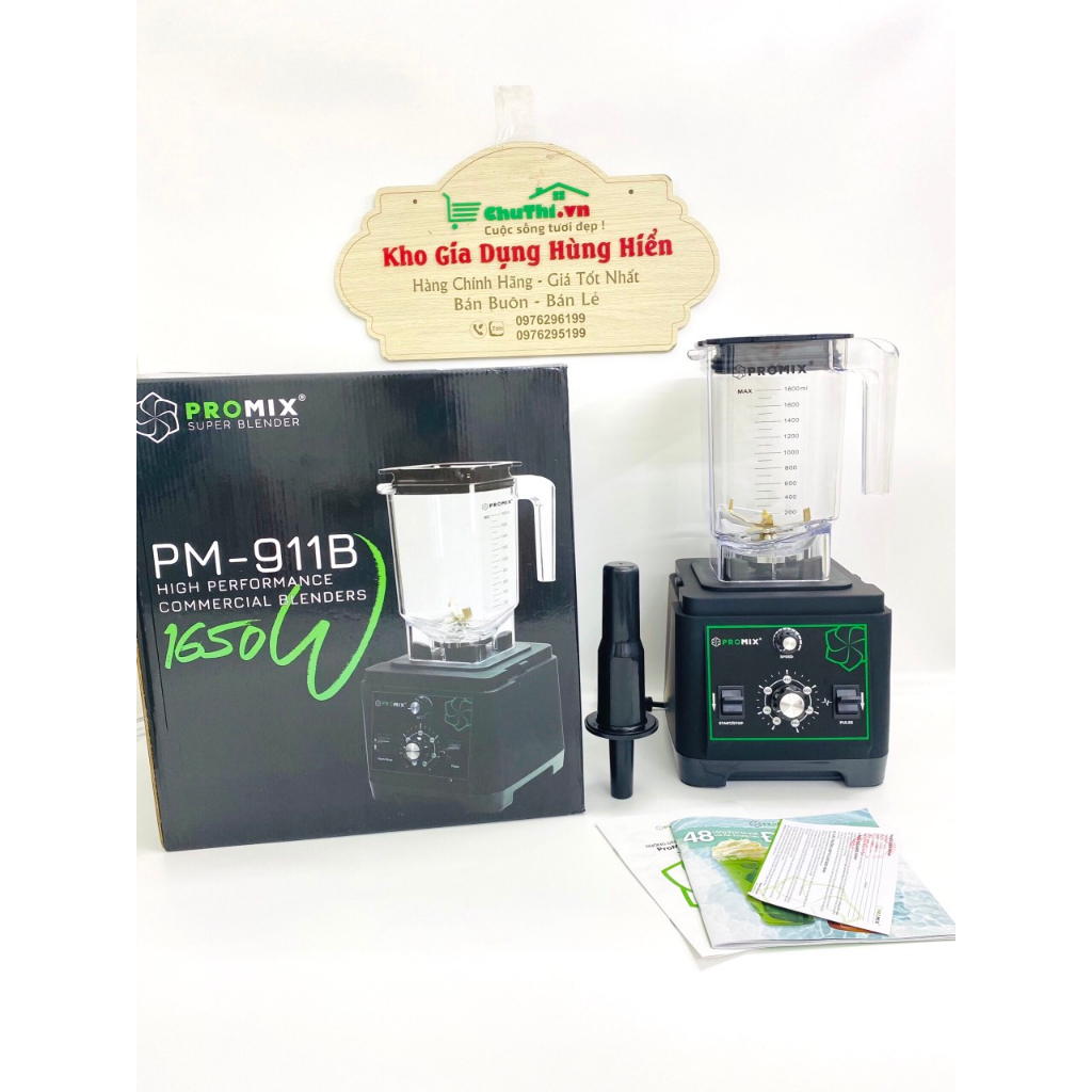 MÁY XAY SINH TỐ PROMIX PM-911B DUNG TÍCH 2L CÔNG SUẤT 1650W - HÀNH CHÍNH HÃNG BẢO HÀNH 36 THÁNG
