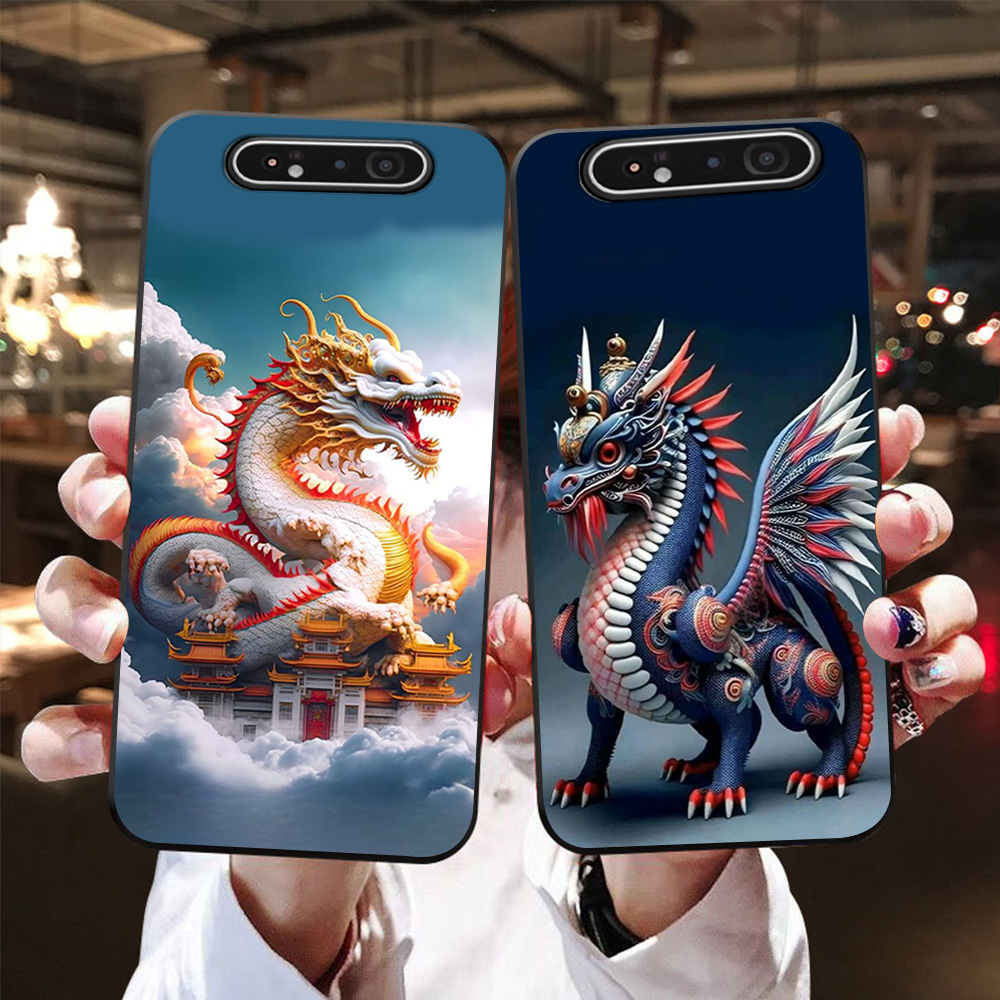 Ốp lưng Samsung a80 in hình rồng siêu chất