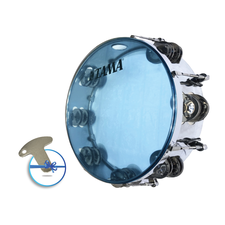 Trống lắc tay, Lục lạc gõ bo, Tunable Tambourine - Tama TMT-10 (TMT10) - Màu xanh biển (B1)