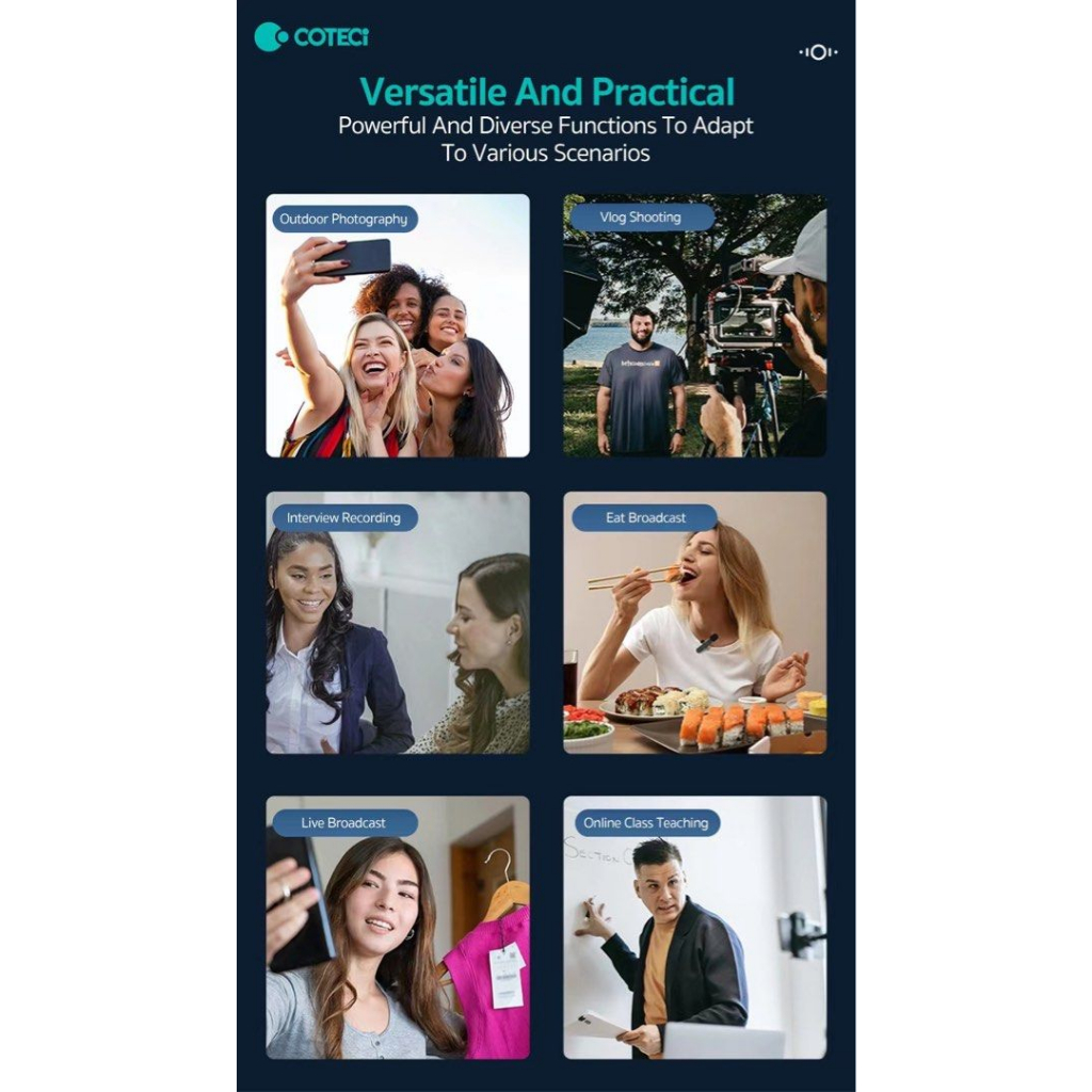 Micro Thu Âm Lightning COTECi Cài Áo 74003 74006 74007 Nghe Cực Rõ Nét Hàng Chính Hãng COTECi