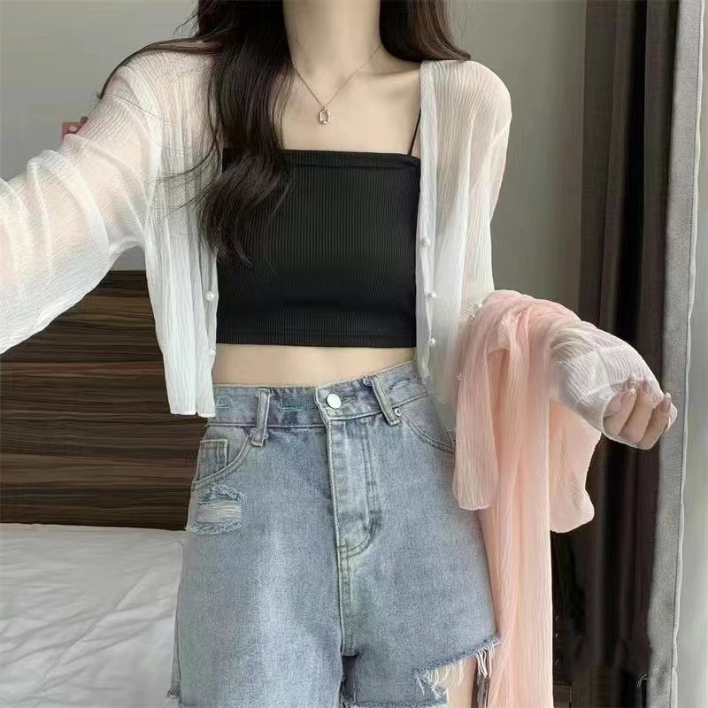 Áo khoác len Montoghi gân NÚT NGỌC TAY BÈO phối 2 tầng xinh xắn