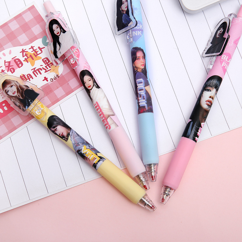 Bút Bi Blackpink Hàn Quốc Bút Bi Nước Học Sinh, Sinh Viên Mực Đen Aisobook - BUTBP