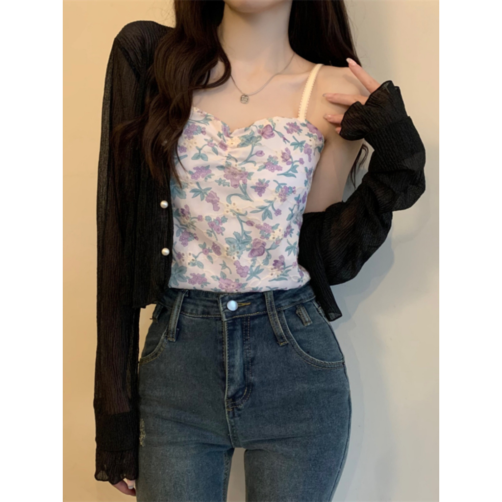 Áo khoác len Montoghi gân NÚT NGỌC TAY BÈO phối 2 tầng xinh xắn