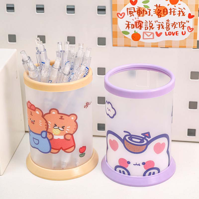 Hộp Đựng Bút Hoạt Hình Cao Cấp Để Bàn Nhiều Sắc Màu Gấp Gọn - Siêu Cool