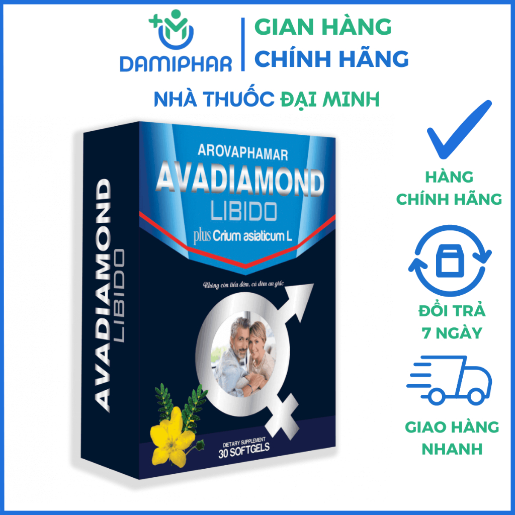 Viên Tiểu Đêm AvaDiamond Libido Lọ 30 Viên