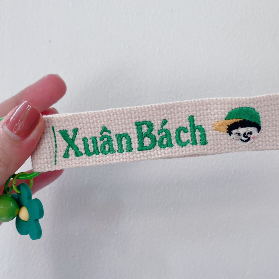 Nametag thêu tên theo yêu cầu, tag treo cặp cho bé