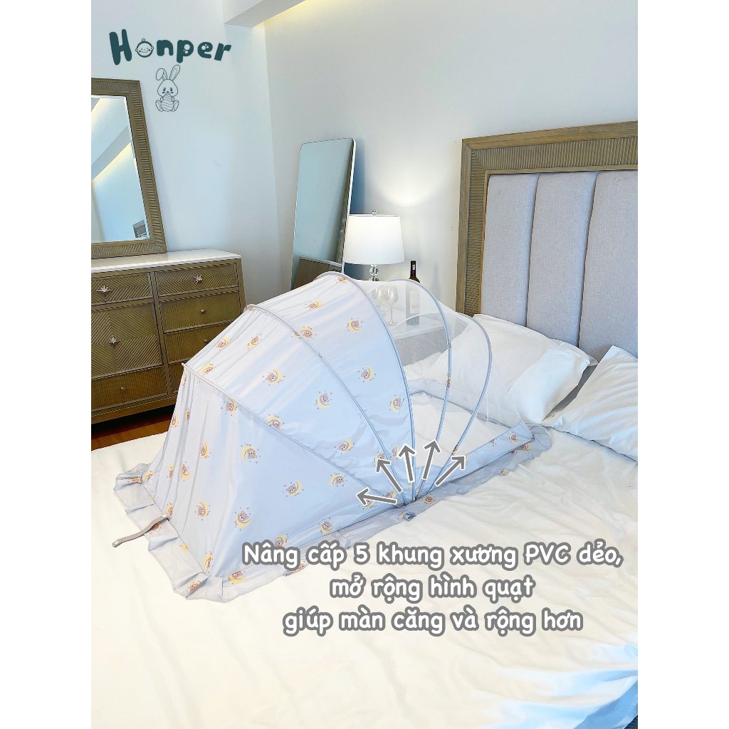 Màn chụp gấp gọn Honper cho bé phân phối chính hãng Bonbon Mart