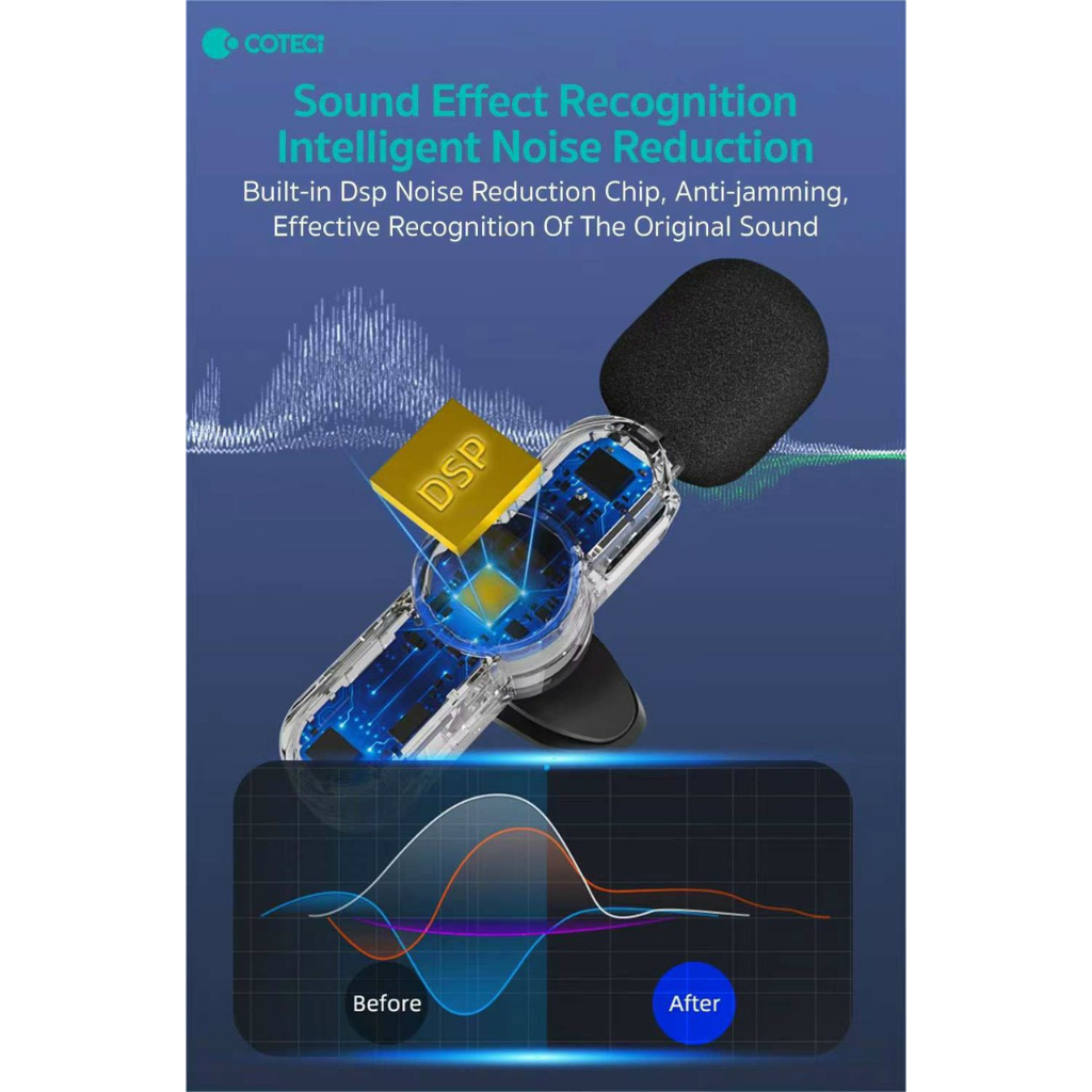 Micro Thu Âm Lightning COTECi Cài Áo 74003 74006 74007 Nghe Cực Rõ Nét Hàng Chính Hãng COTECi