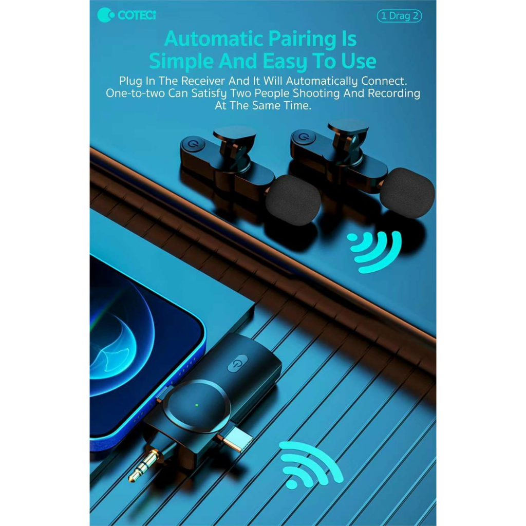 Micro Thu Âm Lightning COTECi Cài Áo 74003 74006 74007 Nghe Cực Rõ Nét Hàng Chính Hãng COTECi