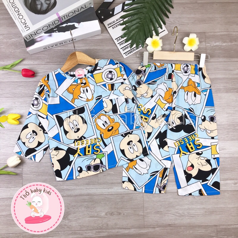 Đồ bộ tole dài bé trai, bộ lanh tay dài quần dài bé trai shop thỏ baby kids