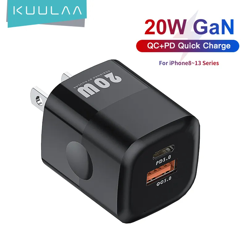 Củ Sạc Nhanh 20W KUULAA GaN PD Fast Charging USB C Dành Cho iPhone Xiaomi Huawei Samsung OPPO