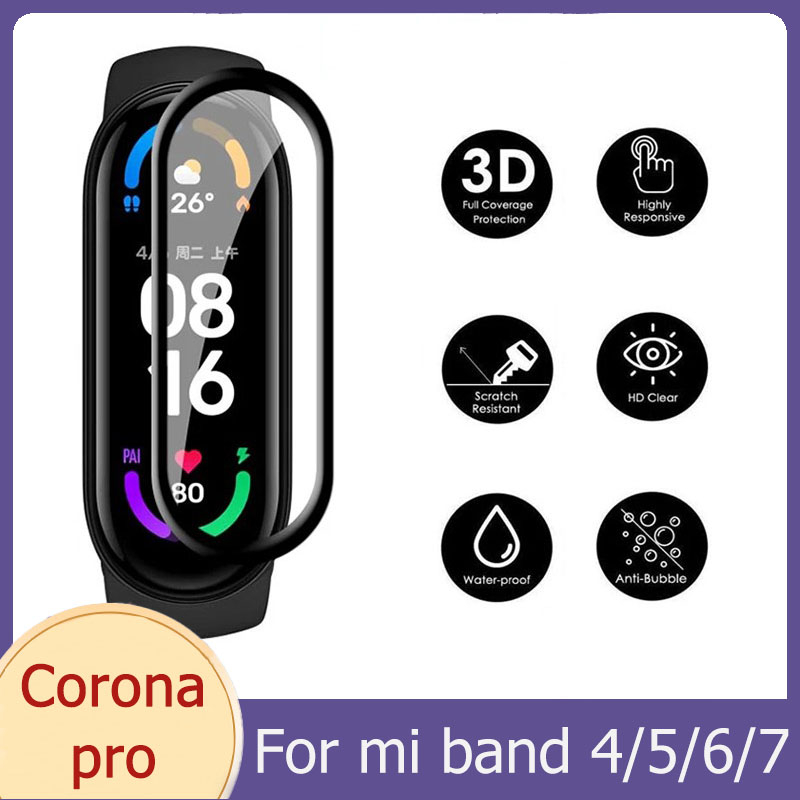 Cường Lực 3d Bảo Vệ Màn Hình Cho Xiaomi Miband 8/7 Miband 6 Mi Band 4/5