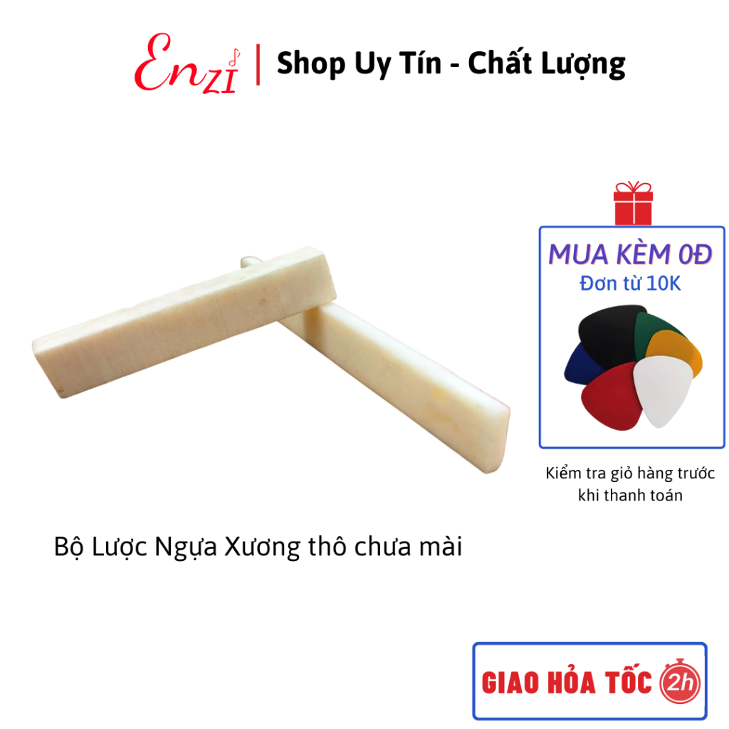 Bộ Lược Ngựa Xương thô chưa mài cho Đàn Guitar Acoutic classic Enzi