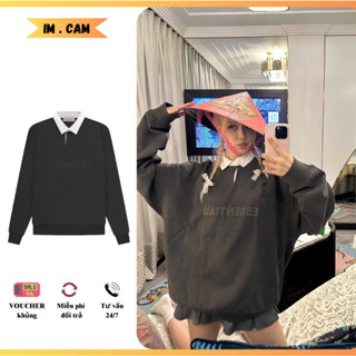 [IM.CAM] Áo FEAR OF GOD ESSENTIALS Cổ Polo Dài Tay Nam Nữ, Áo ESSENTIALS Giống Rosé Blackpink Mặc