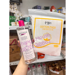 Combo Nước Tẩy Trang Byphasse Và Bông Tẩy Trang Cotton Pads 222