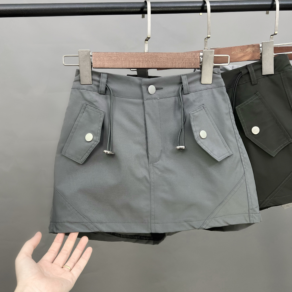 Chân váy kaki túi hộp mẫu mới 2023