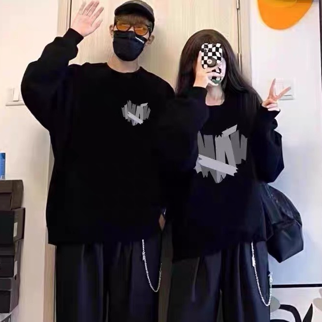 Áo sweater nỉ bông dài tay nam nữ phong cách unisex form rộng oversize basic mặc cặp đôi tặng bạn trai gái BUNNY
