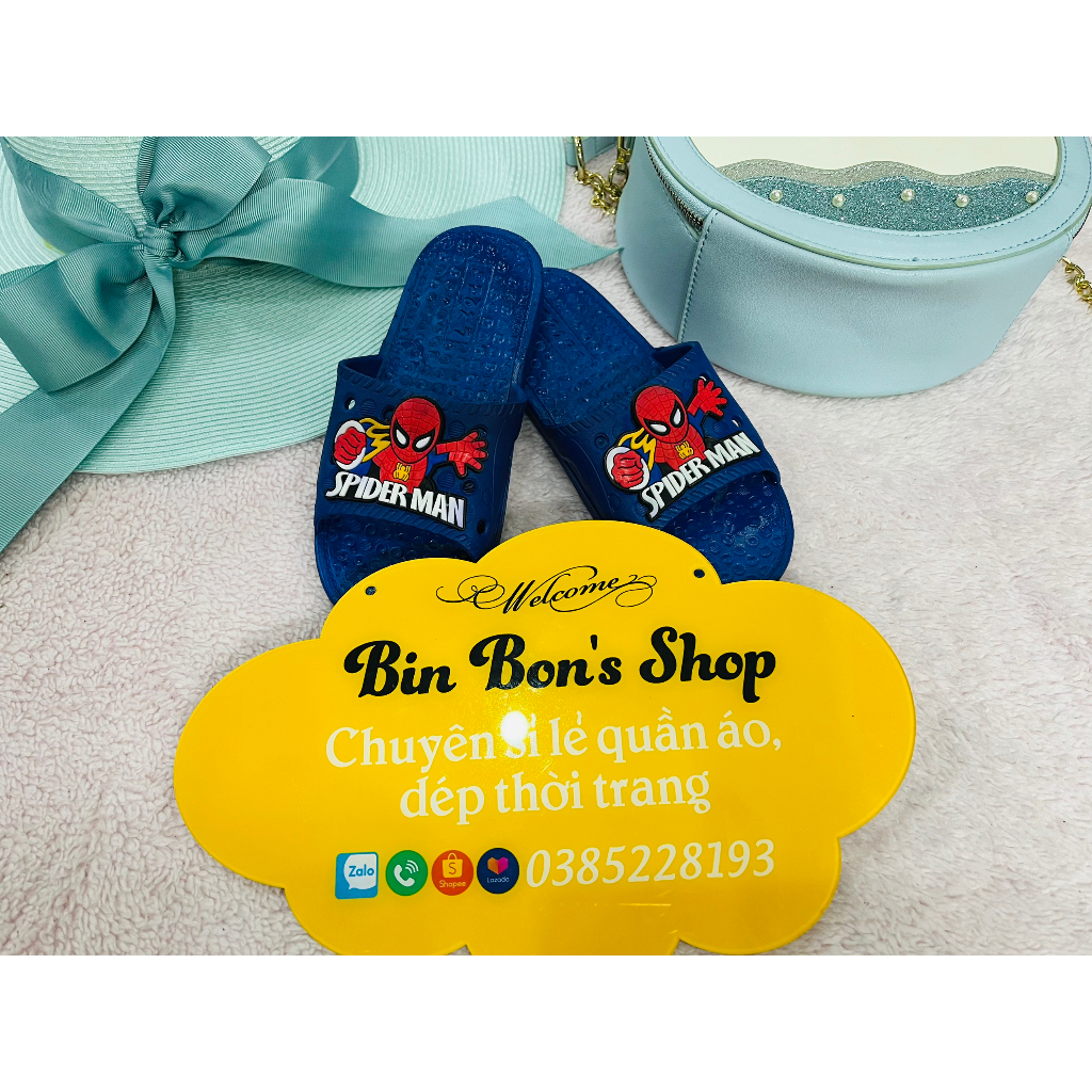 Dép người nhện spiderman cho bé trai size 26-35