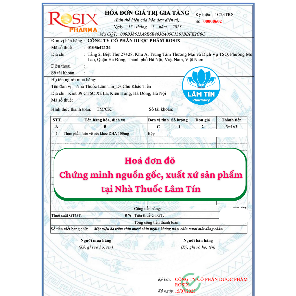 DHA 100mg Bổ sung DHA cho trẻ em người lớn phụ nữ có thai và cho con bú Hàng Chính Hãng