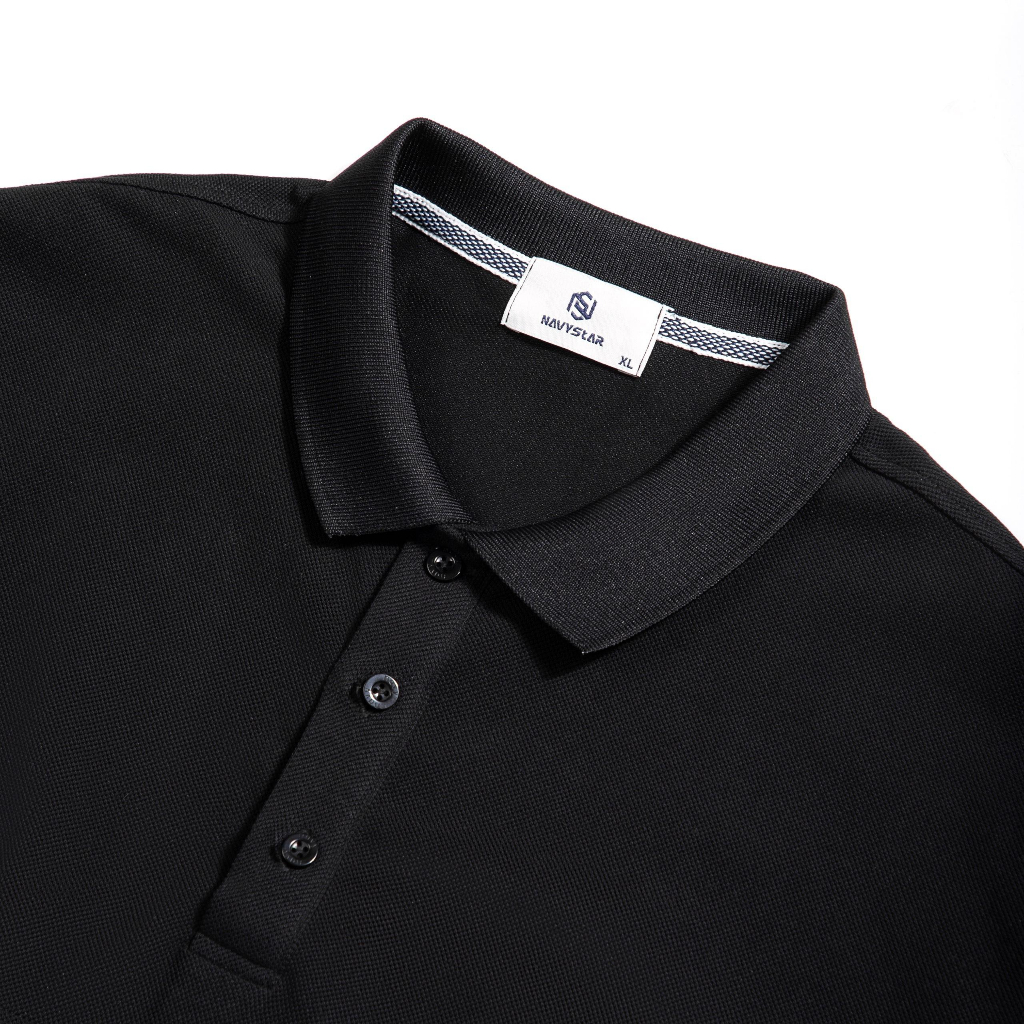 BIGSIZE-NAM 80-140KG POLO ĐEN PHỐI XANH TRẮNG PL009 2BIG NAVY STAR