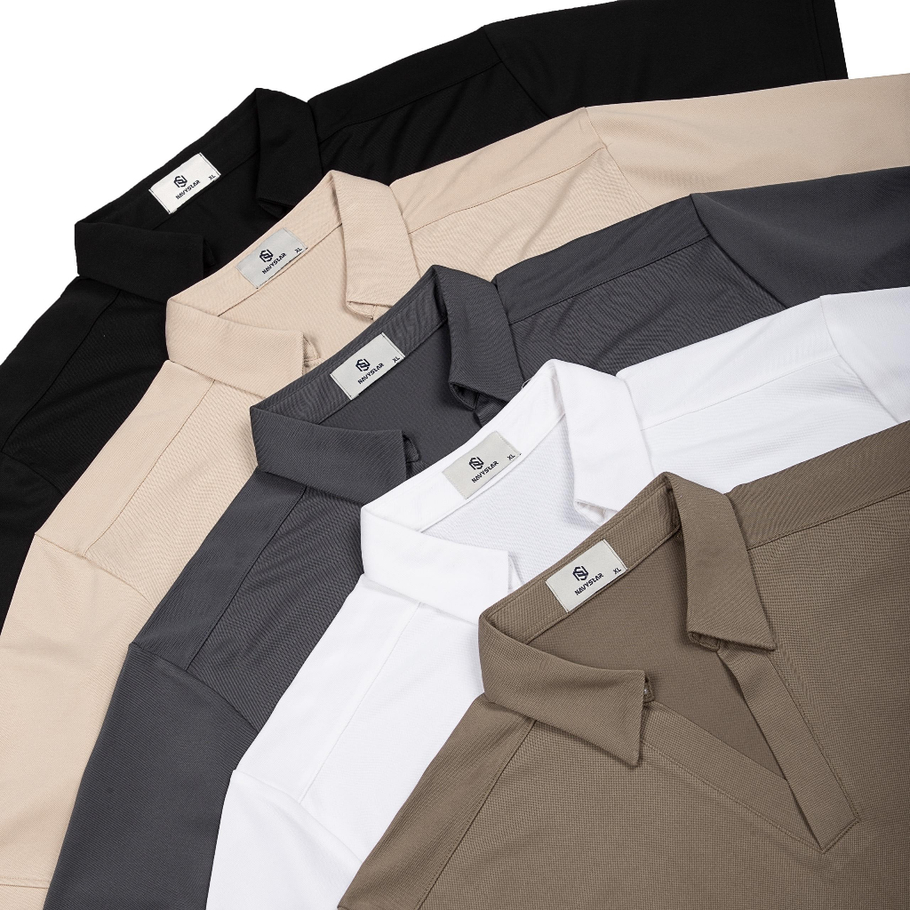 BIGSIZE NAM 80-140KG ÁO POLO CỔ V BASIC 2BIG NAVY STAR