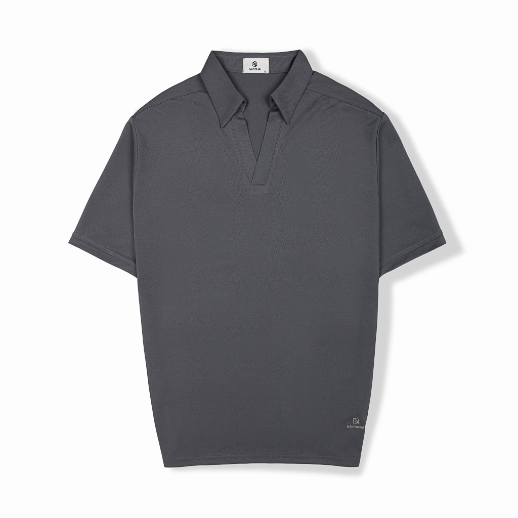 BIGSIZE NAM 80-140KG ÁO POLO CỔ V BASIC 2BIG NAVY STAR