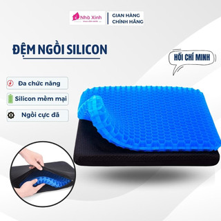 Đệm ngồi, đệm lót ghế 3D Silicon cao cấp lót mông thoáng khí chống đau mỏi ngồi cấu trúc tổ ong đệm nót chính hãng _SL02