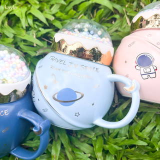 Ly sứ có nắp hình phi hành gia dễ thương
